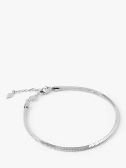 LARNAUTI Box Chain Bracelet, Silver