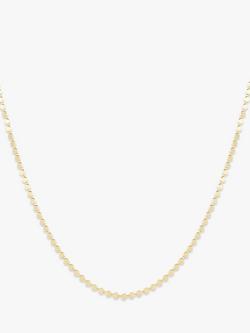 LARNAUTI Classic Beaded Chain Necklace, Gold, Gold