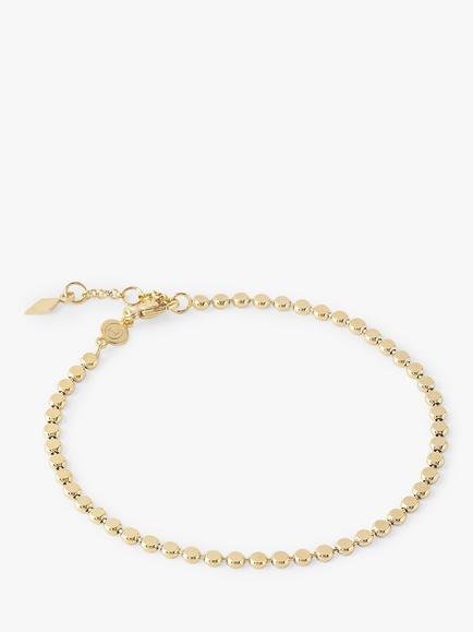 LARNAUTI Beaded Chain Bracelet, Gold, Gold