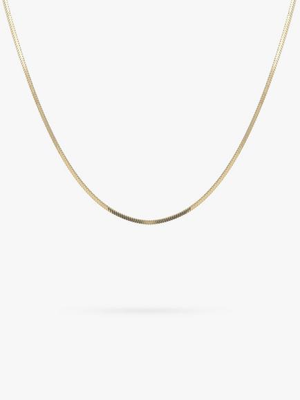 LARNAUTI Herringbone Chain Necklace, Gold