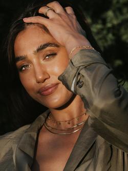 LARNAUTI Herringbone Chain Necklace - view 2, Gold