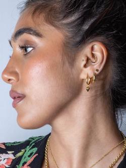 LARNAUTI Huggie Hoop Earrings - view 2, Gold