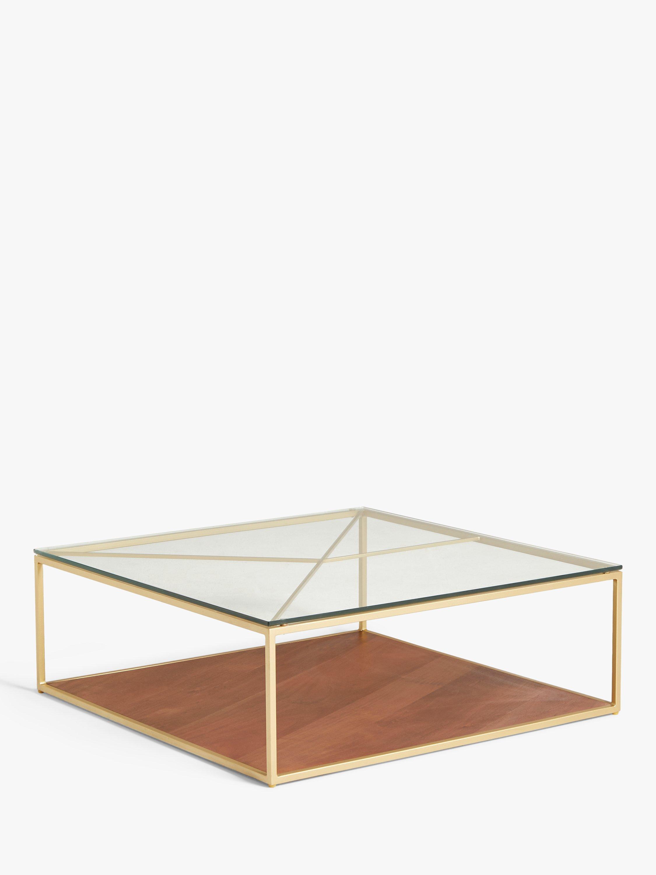 John Lewis + Swoon Mendel Coffee Table, Light Brown/Clear