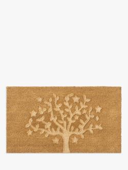 John Lewis Pressed Coir Tree & Stars Door Mat, Multi