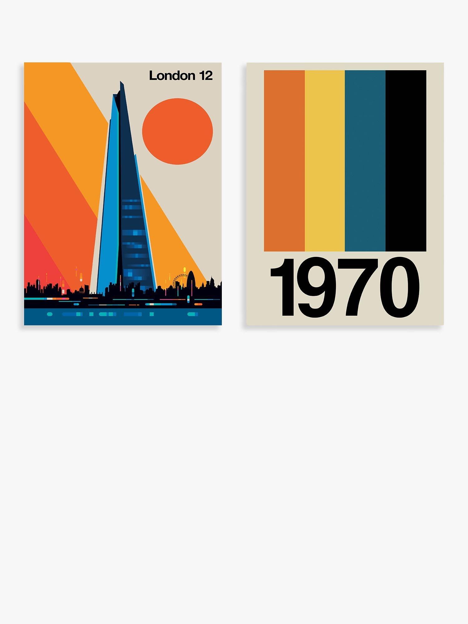 EAST END PRINTS Bo Lundberg & Frances Collett Unframed Prints, Set of 2, 40 x 30cm, Multi
