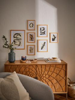 John Lewis Gallery Set Multi-aperture Wood Photo Frames & Mounts, 7 Photo - view 2, Natural