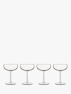Luigi Bormioli Talismano Martini Cocktail Glass, Set of 4, 300ml, Clear, Clear