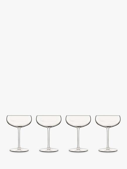Luigi Bormioli Talismano Martini Cocktail Glass, Set of 4, 300ml, Clear, Clear