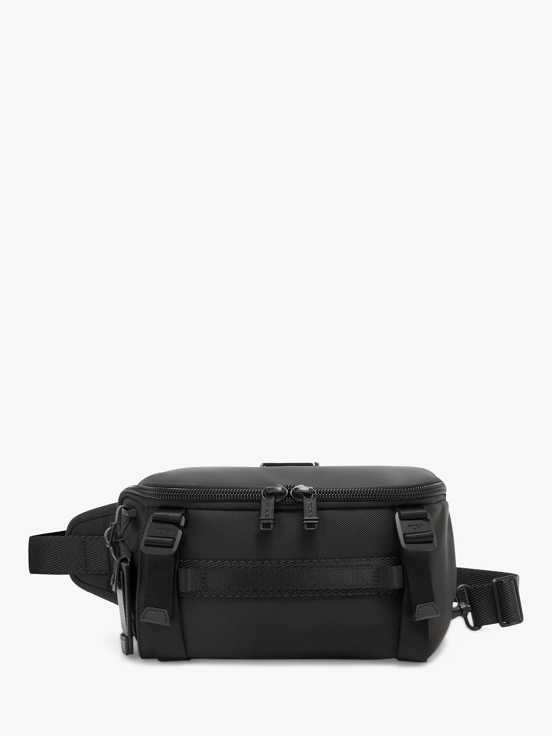Product image 1 of 7, which shows TUMI Platoon Sling Bag, Black