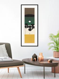 Tate + John Lewis Victor Pasmore 'Hear the Sound of a Magic Tune' Wood Framed Print & Mount, 103 x 43cm - view 2, Green/Multi