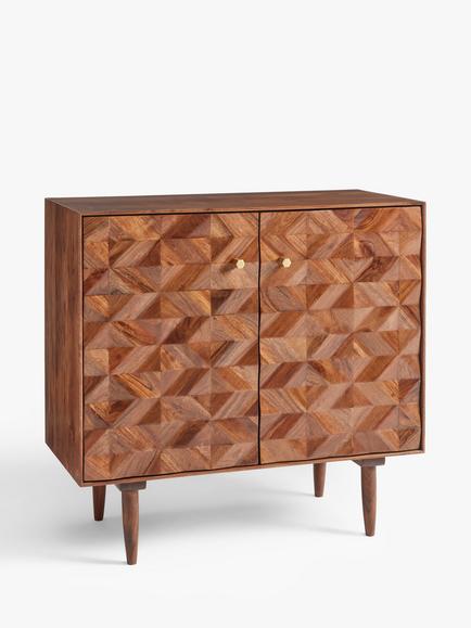 John Lewis + Swoon Franklin Acacia Wood Storage Cabinet, Natural, Natural
