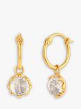 Dinny Hall Gem Drop Vermeil White Topaz Hoop Earrings, Gold