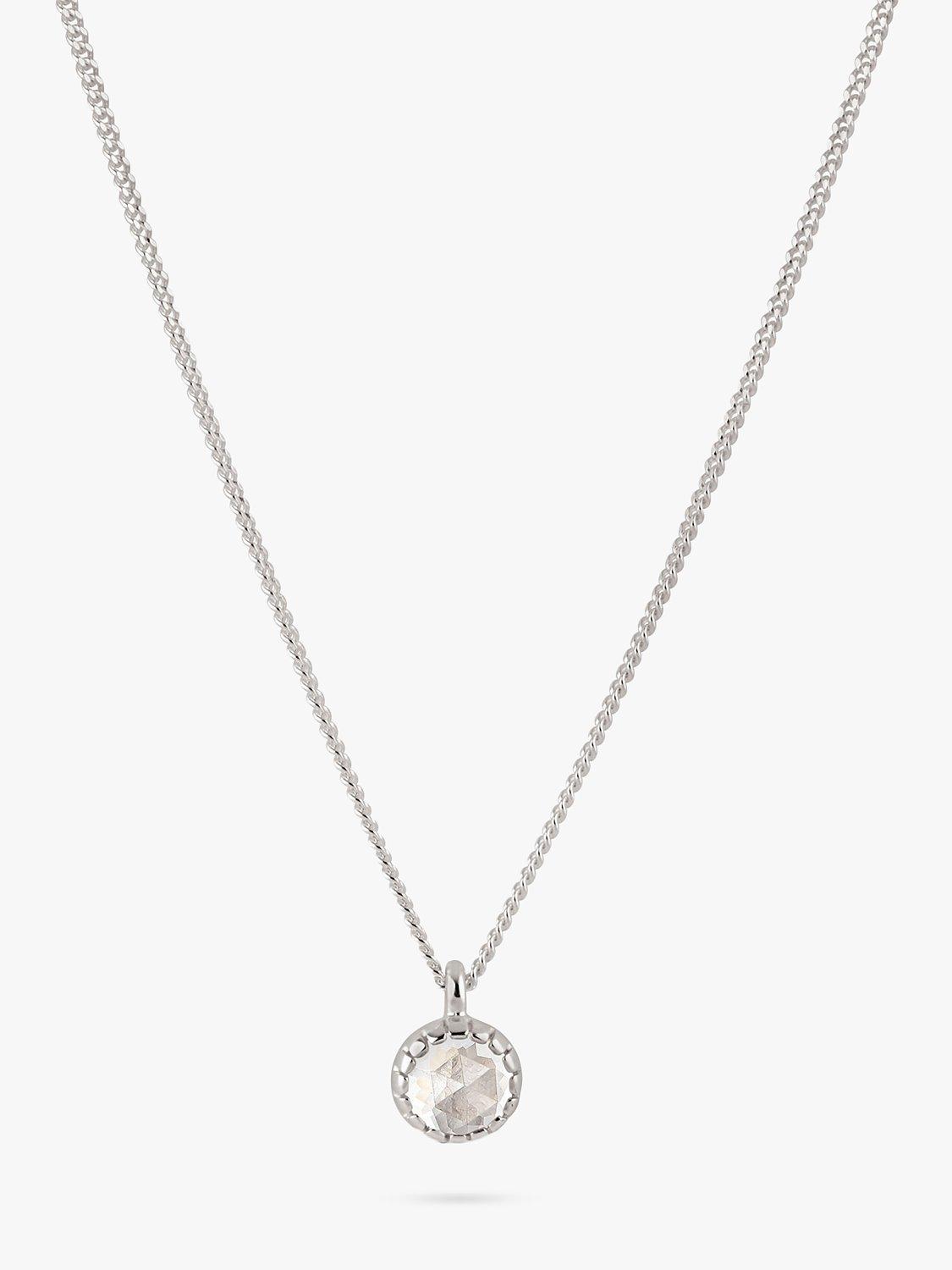 Dinny Hall Gem Drop Small Topaz Pendant Necklace, White/Silver