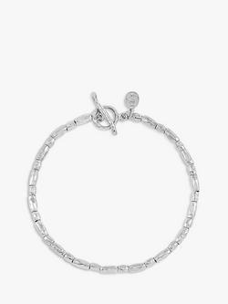Dower & Hall Men's Rice Nomad Beaded Bracelet, Silver, Silver Silver