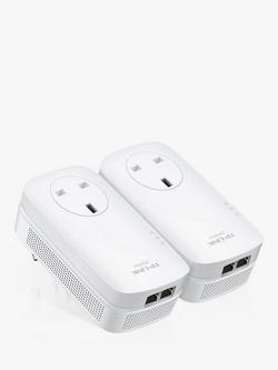 TP-Link TL-PA9020P Gigabit Passthrough Powerline Starter Kit, AV2000, White