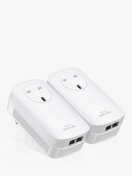 TP-Link TL-PA9020P Gigabit Passthrough Powerline Starter Kit, AV2000, White