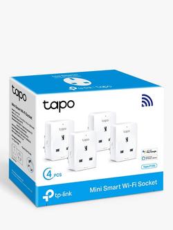 TP-Link Tapo P100 Mini Wi-Fi Smart Plug, Pack of 4 - view 2, White