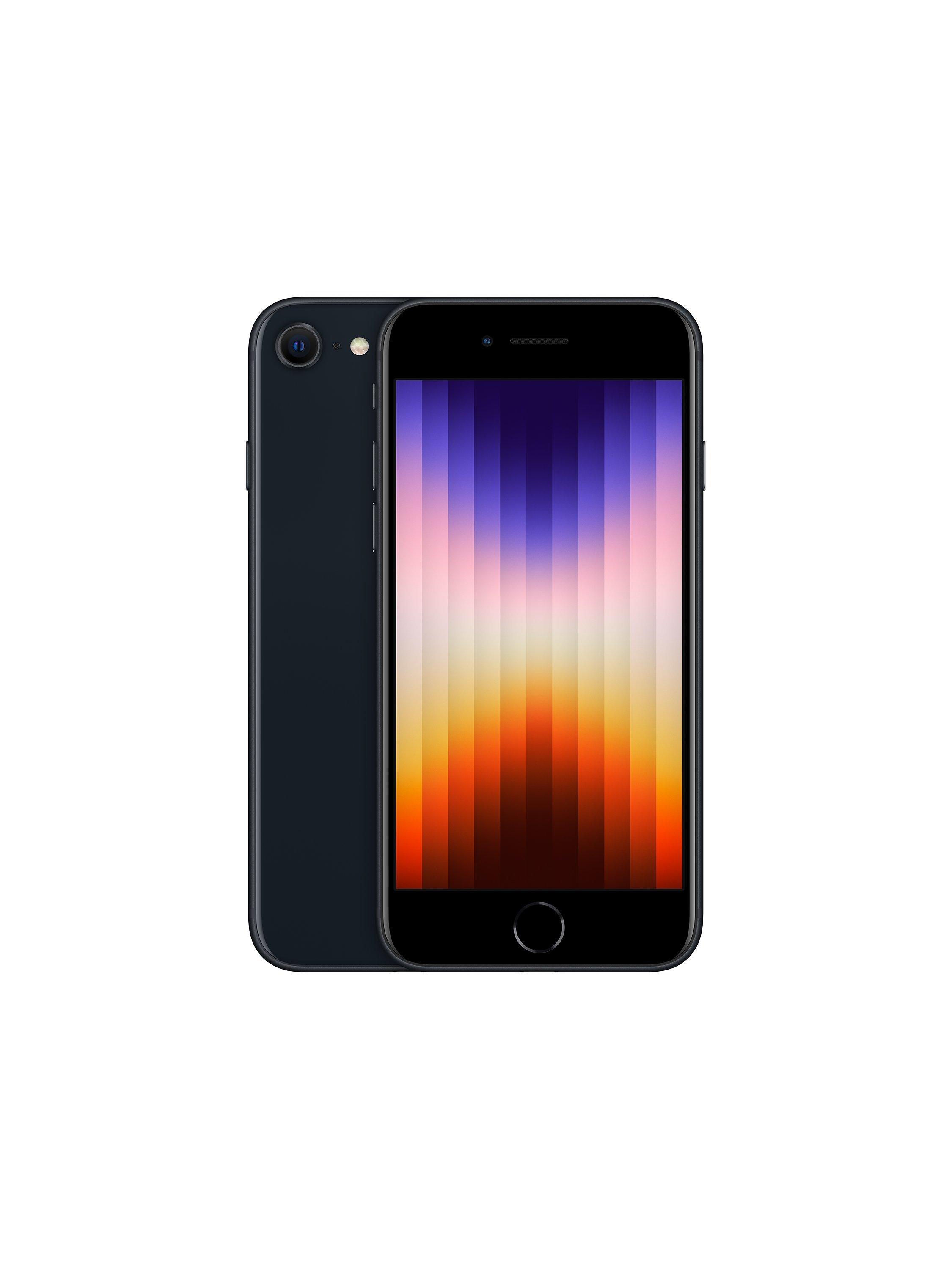 2022 Apple iPhone SE, iOS 15, 4.7", 5G, SIM Free, 256GB, Midnight