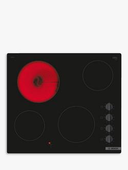 Bosch Series 2 PKE611CA3E 60cm Ceramic Hob, Black, Black