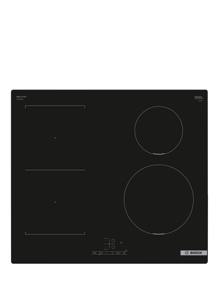 Bosch Series 4 PWP611BB5B 60cm Induction Hob, Black, Black