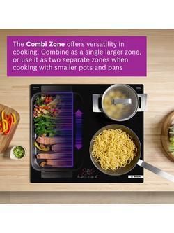 Bosch Series 4 PWP611BB5B 60cm Induction Hob, Black - view 2, Black