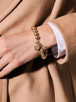 Lauren Ralph Lauren Padlock Beaded Bracelet, Gold - view 2, Gold