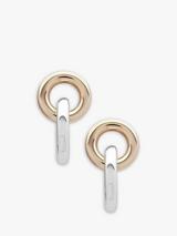 Lauren Ralph Lauren Glass Crystal Crest Stud Earrings, Tortoise