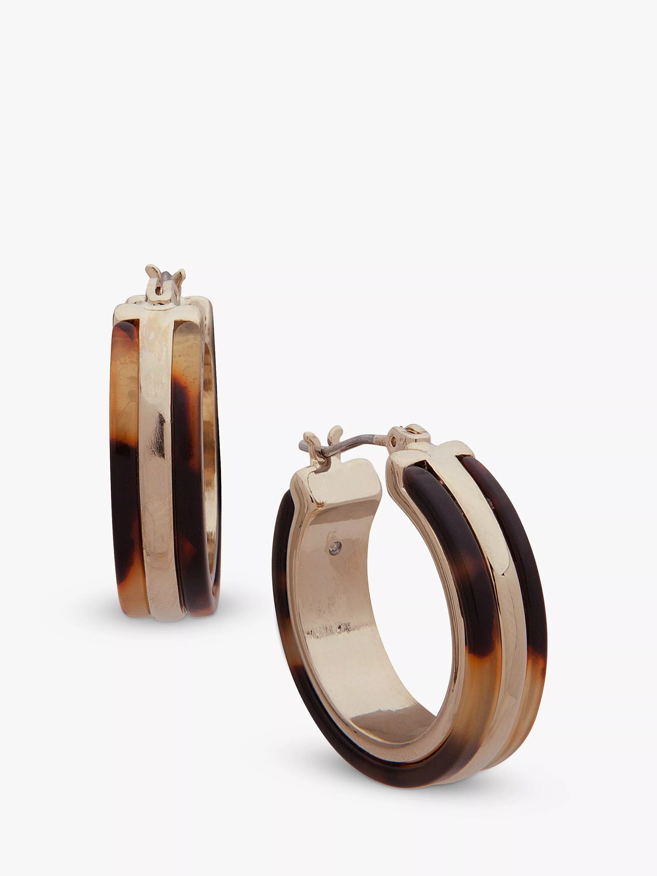 Lauren Ralph Lauren Tortoise Shell Hoop Earrings, Brown/Gold