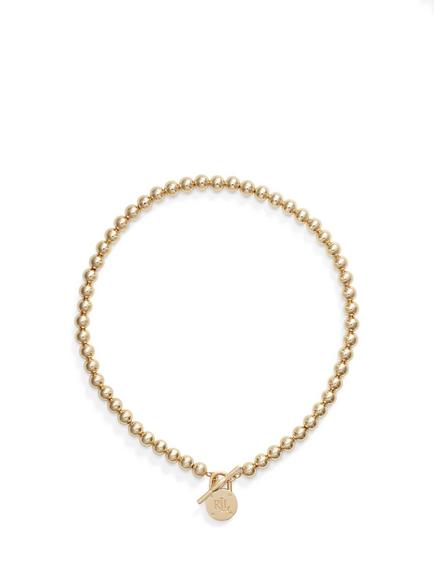 Lauren Ralph Lauren Beaded Logo Collar Necklace, Gold, Gold