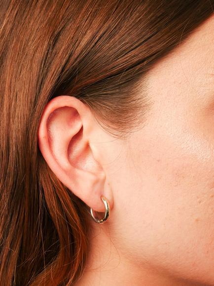 Lauren Ralph Lauren Two-Tone Huggie Hoop Earrings, Silver/Gold - view 2, Gold/Silver