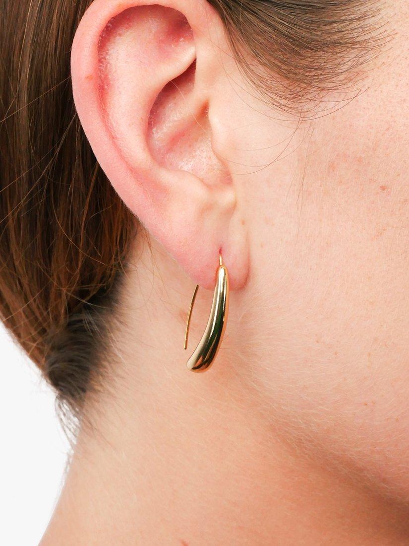 Product image 2 of 3, which shows Lauren Ralph Lauren Metal Threader Earrings, Gold