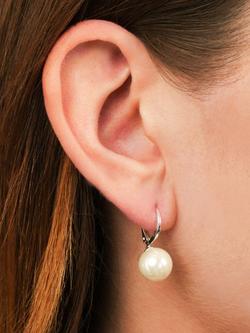 Lauren Ralph Lauren Pearl Drop Earrings, White/Silver - view 2, White/Silver