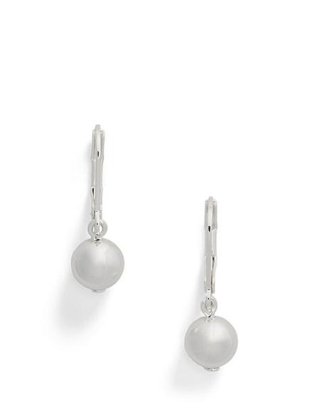 Lauren Ralph Lauren Simple Ball Drop Earrings, Silver