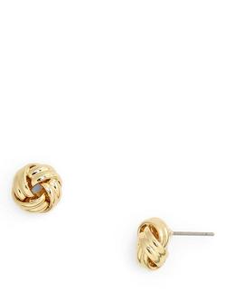 Lauren Ralph Lauren Knot Stud Earrings - view 2, Gold