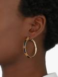 Lauren Ralph Lauren Large Tortoise Hoop Earrings, Brown/Gold