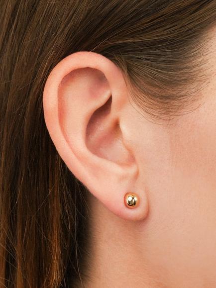 Lauren Ralph Lauren Simple Stud Earrings - view 2, Gold