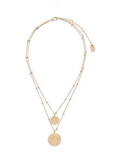 Lauren Ralph Lauren Beaded Logo & Crest Layered Necklace, Gold - view 2, Gold
