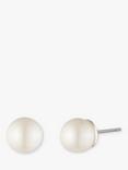 Lauren Ralph Lauren Faux Pearl Stud Earrings, White/Silver