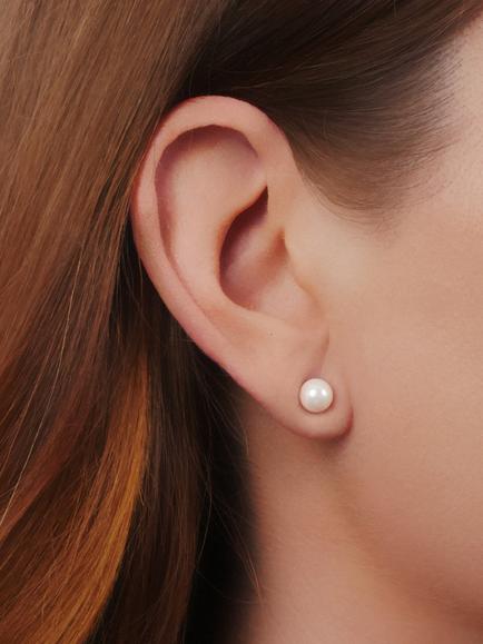 Lauren Ralph Lauren Faux Pearl Stud Earrings, White/Silver - view 2, White/Silver