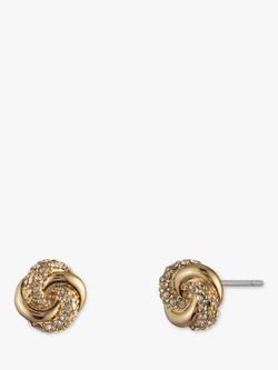 Lauren Ralph Lauren Pave Glass Knot Stud Earrings, Gold, Gold