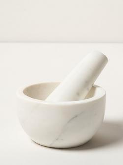 Truly Marble Pestle & Mortar, White, White