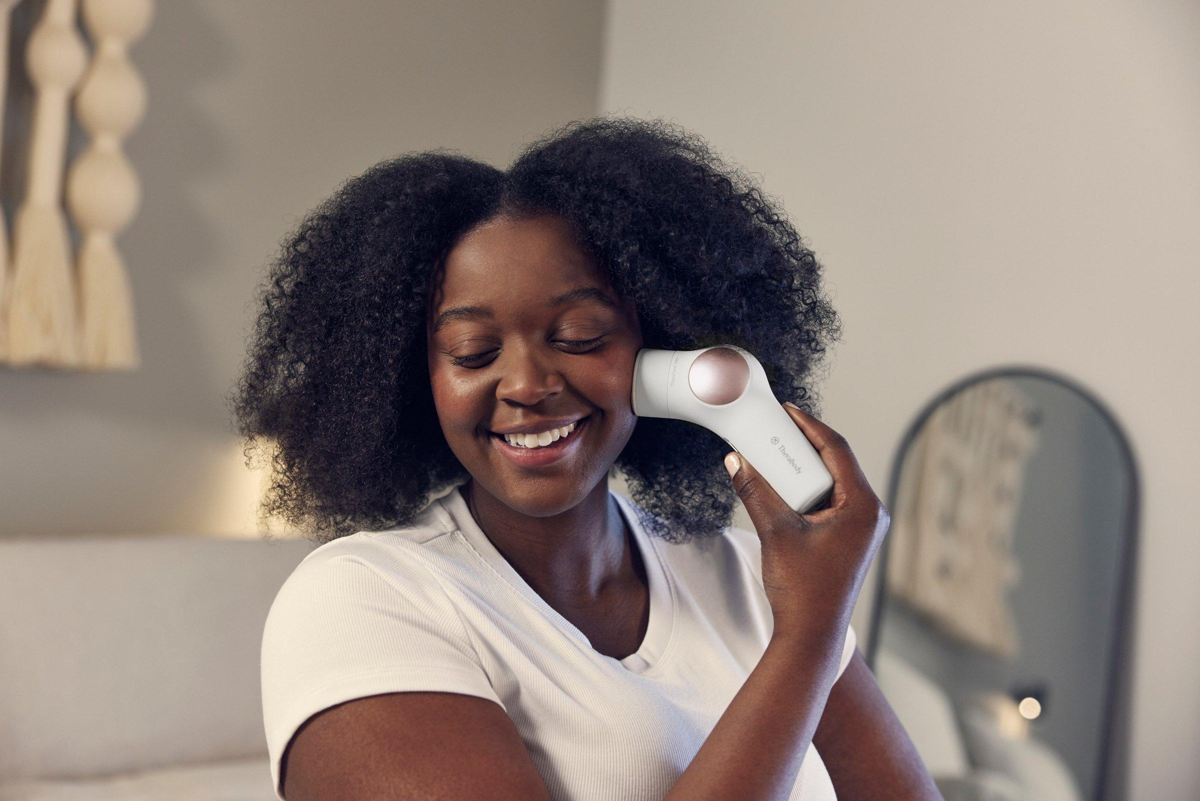 Product image 5 of 7, which shows Hot/Cold Attachment for the TheraFace PRO Facial Massager, White
