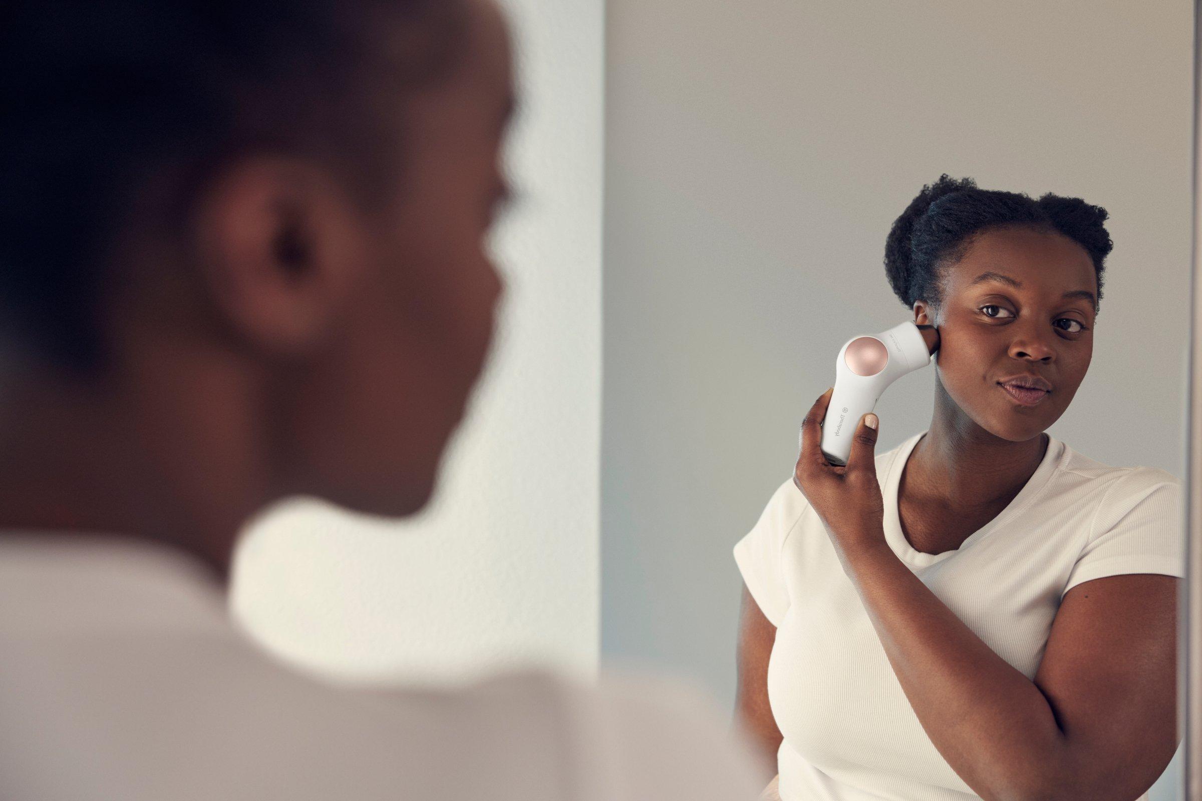 Product image 7 of 7, which shows Hot/Cold Attachment for the TheraFace PRO Facial Massager, White
