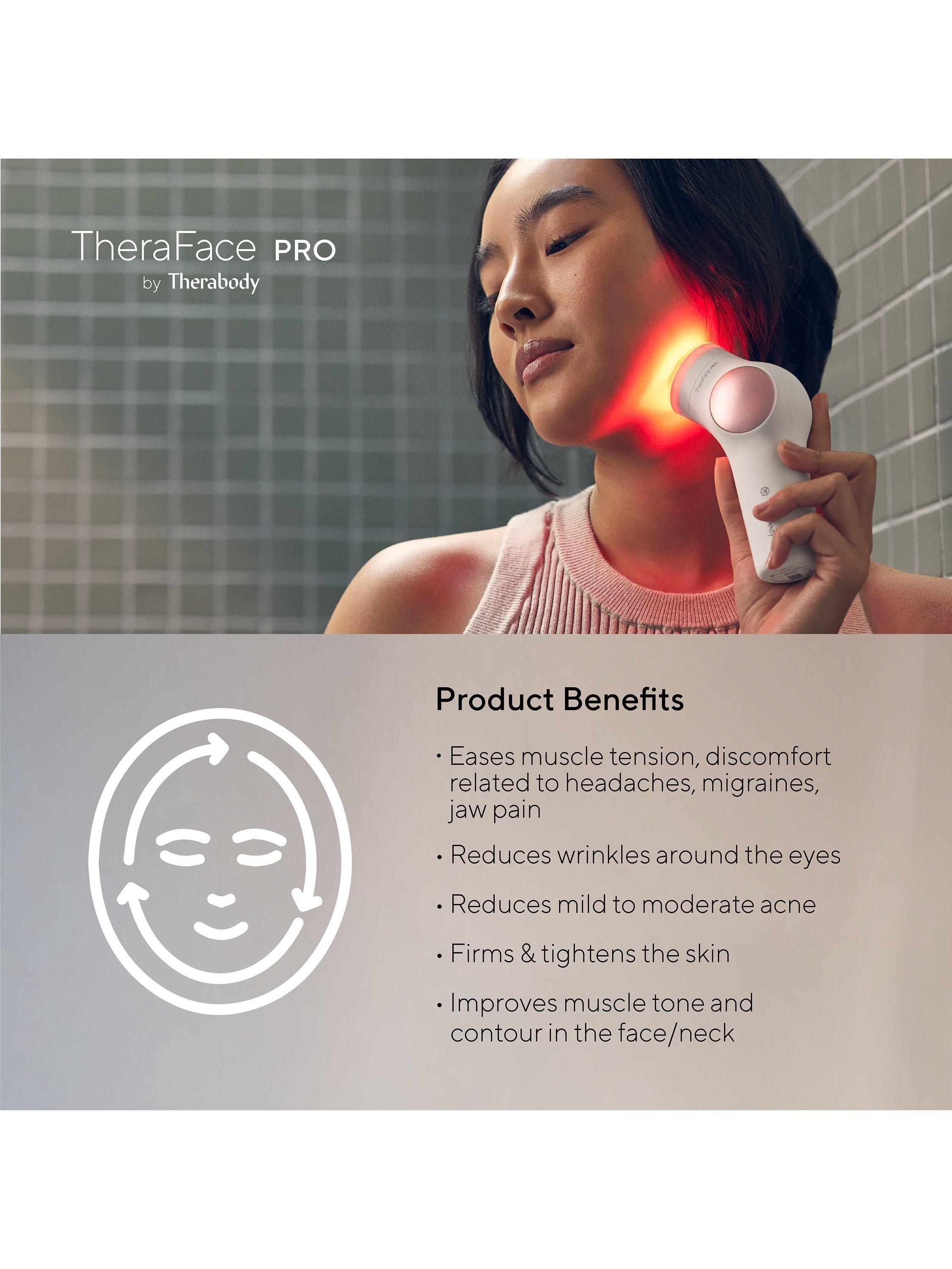 TheraFace PRO Facial Health Device by Therabody, White/Rose Gold