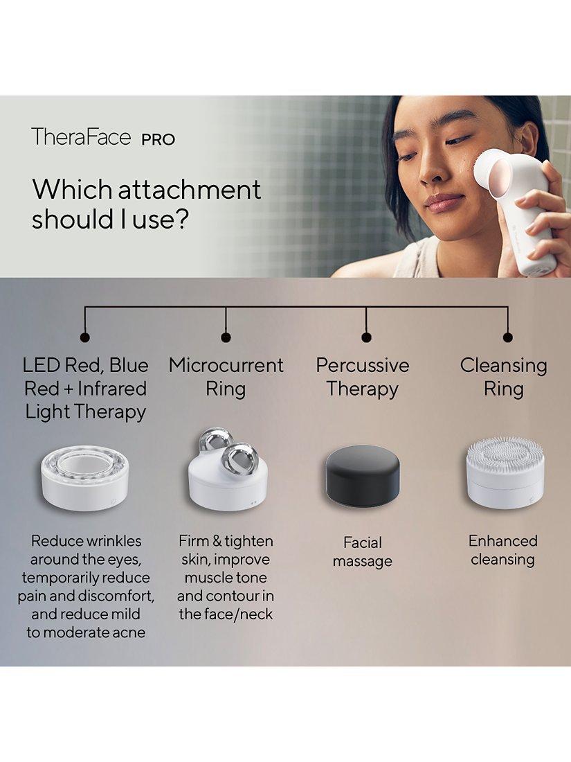 TheraFace PRO Facial Health Device by Therabody, White/Rose Gold