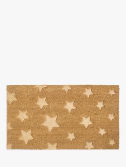 John Lewis Pressed Coir Star Door Mat, Multi