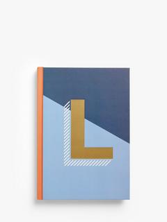 John Lewis A5 Colour Block Initial Notebook, L