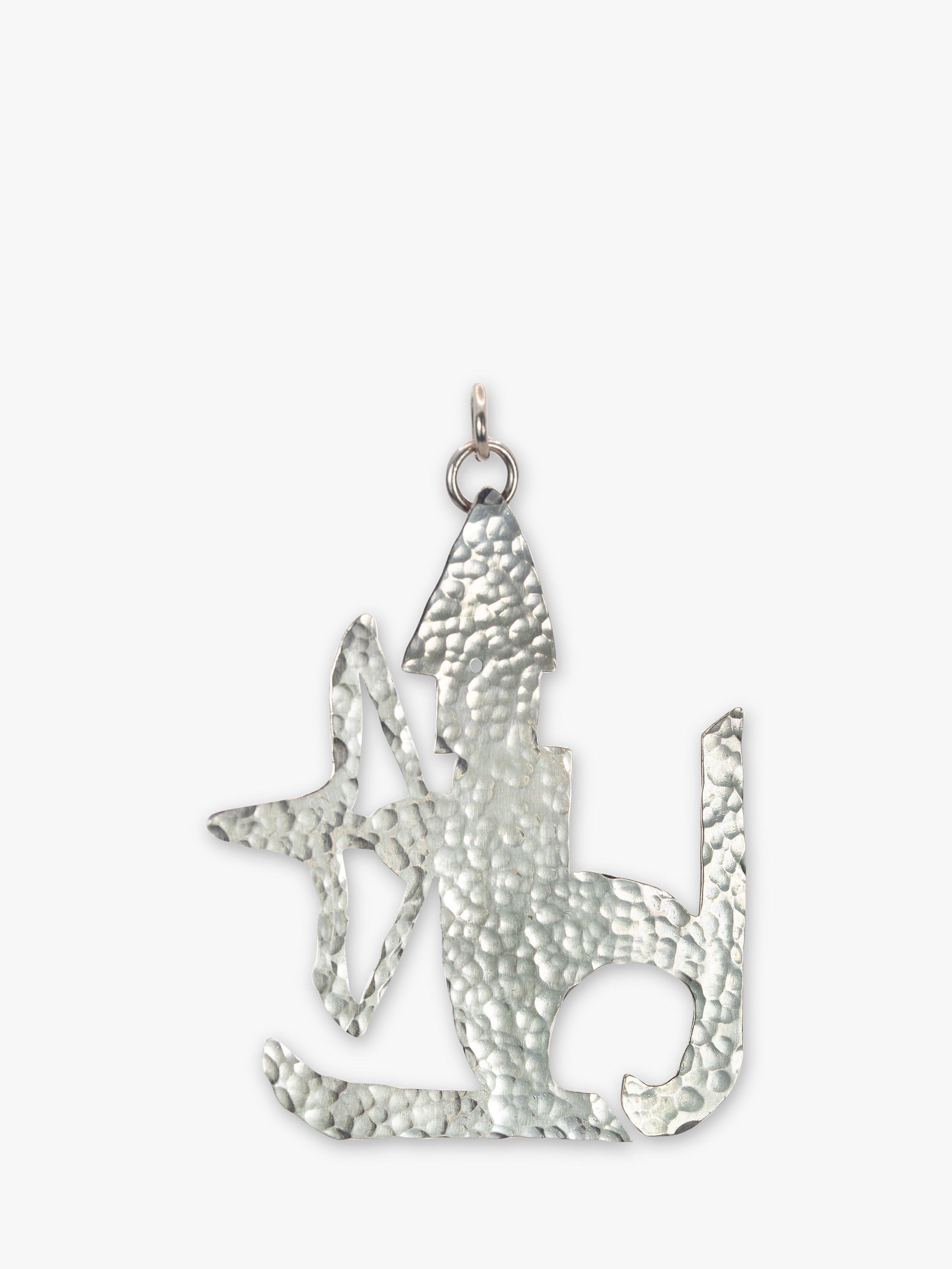 Kojis Pre-Loved Sandersern Handmade Sterling Silver Skiing Elf Pendant