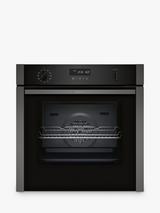 Neff N50 Slide and Hide B6ACH7HG0B Built Under Electric Self Cleaning Single Oven, Graphite Grey
