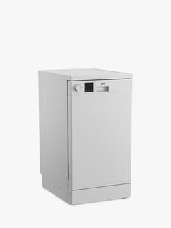 Beko DVS04X20 Freestanding Slimline Dishwasher, White - view 2, White
